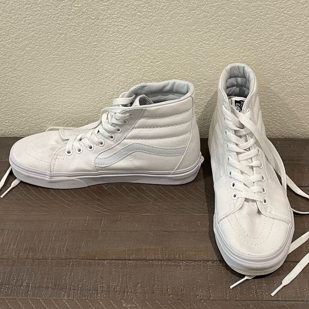 Vans white high top sneakers size 7.5